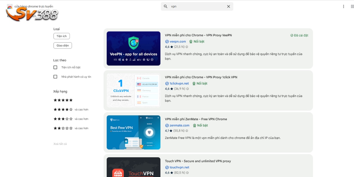 Sử dụng VPN để vào SV388
